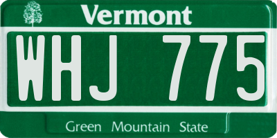 VT license plate WHJ775
