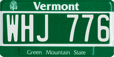 VT license plate WHJ776