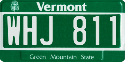 VT license plate WHJ811