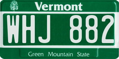 VT license plate WHJ882