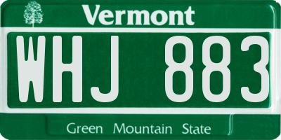 VT license plate WHJ883