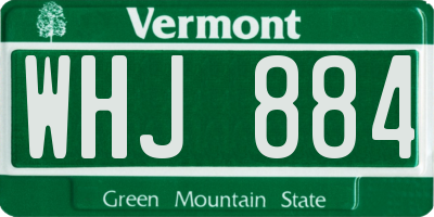VT license plate WHJ884