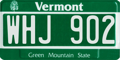 VT license plate WHJ902