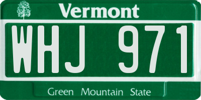 VT license plate WHJ971