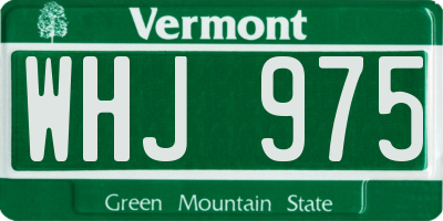VT license plate WHJ975