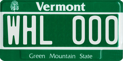 VT license plate WHL000