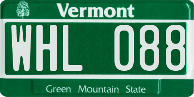 VT license plate WHL088