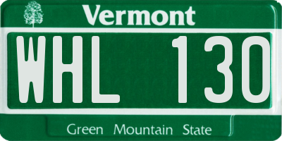 VT license plate WHL130