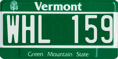 VT license plate WHL159