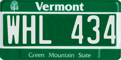 VT license plate WHL434