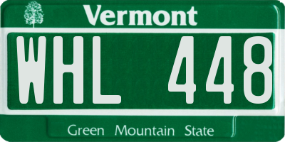 VT license plate WHL448