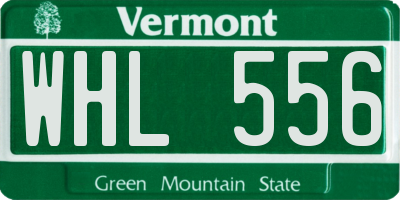 VT license plate WHL556