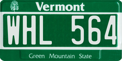 VT license plate WHL564