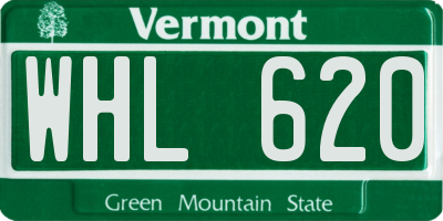 VT license plate WHL620