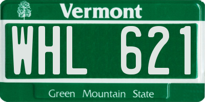 VT license plate WHL621