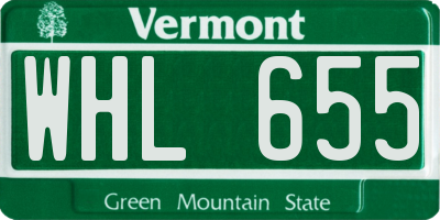 VT license plate WHL655