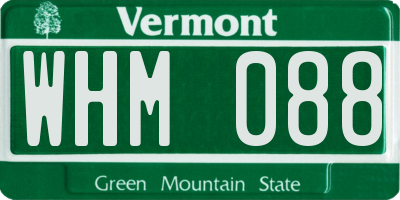 VT license plate WHM088