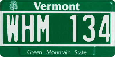 VT license plate WHM134