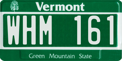 VT license plate WHM161