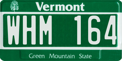 VT license plate WHM164