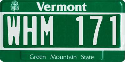 VT license plate WHM171