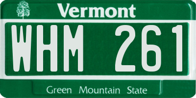 VT license plate WHM261