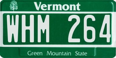 VT license plate WHM264