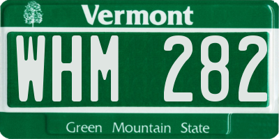 VT license plate WHM282