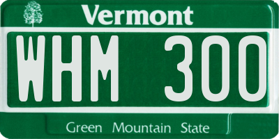 VT license plate WHM300