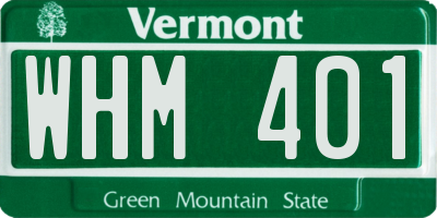 VT license plate WHM401