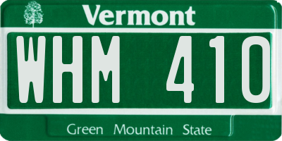 VT license plate WHM410