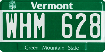 VT license plate WHM628