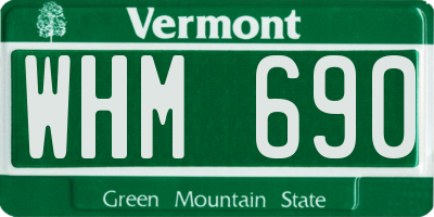 VT license plate WHM690