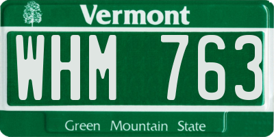 VT license plate WHM763