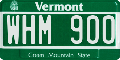 VT license plate WHM900