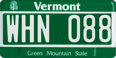 VT license plate WHN088