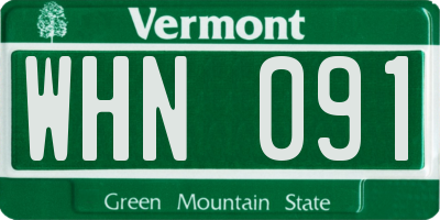 VT license plate WHN091