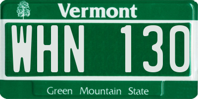 VT license plate WHN130