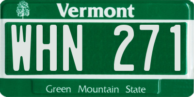 VT license plate WHN271
