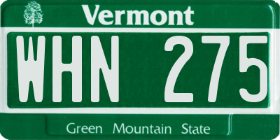 VT license plate WHN275