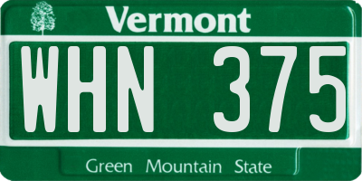 VT license plate WHN375