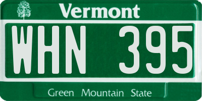VT license plate WHN395