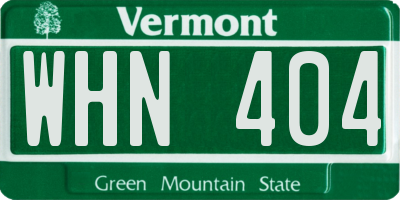 VT license plate WHN404