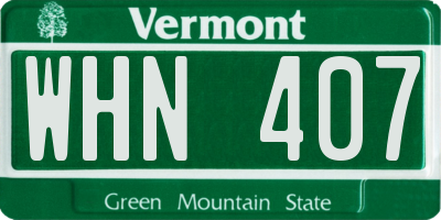 VT license plate WHN407
