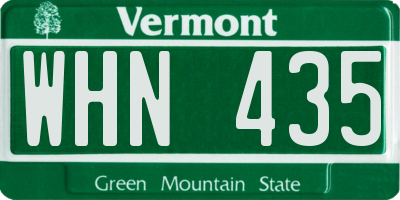 VT license plate WHN435