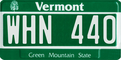 VT license plate WHN440