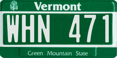 VT license plate WHN471