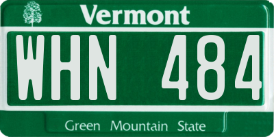 VT license plate WHN484