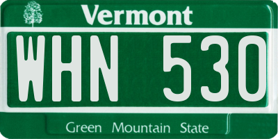 VT license plate WHN530