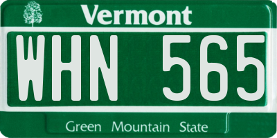 VT license plate WHN565